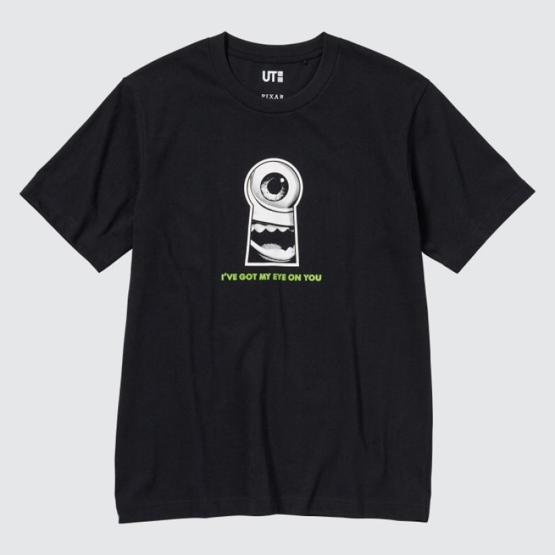 Women Uniqlo MAGIC FOR ALL FOREVER UT Short-Sleeve T Shirts Black | 9740392