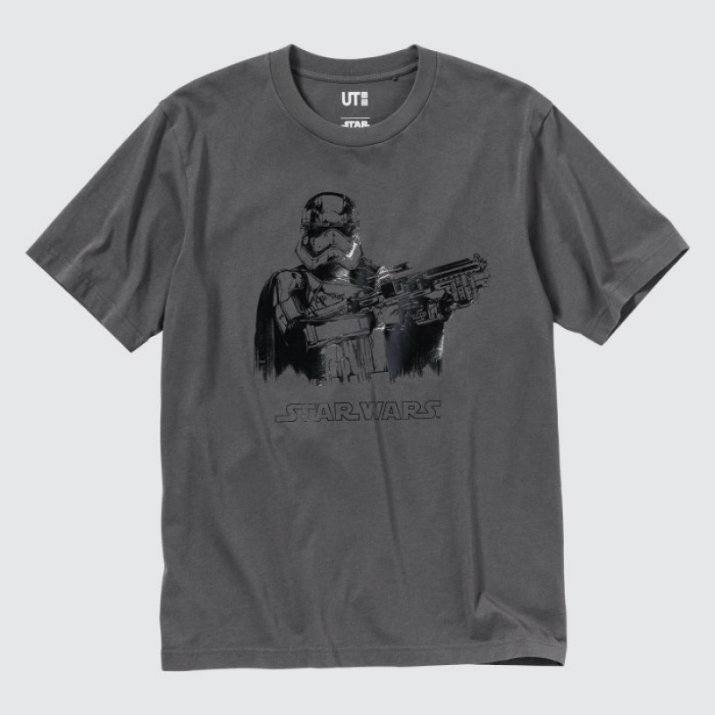 Women Uniqlo MAGIC FOR ALL FOREVER UT Short-Sleeve T Shirts Grey | 3452898