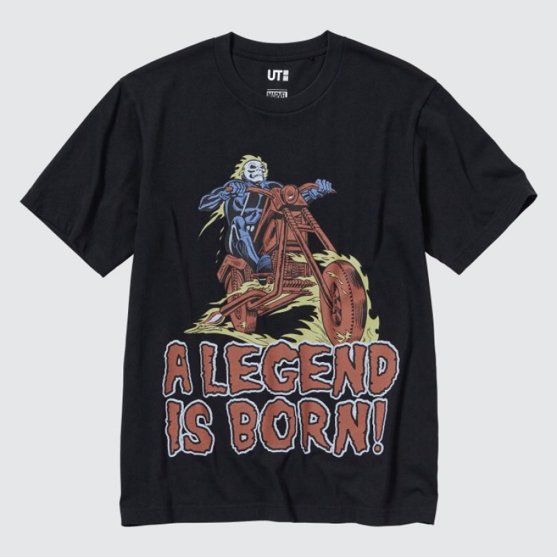 Women Uniqlo MAGIC FOR ALL FOREVER UT Short-Sleeve T Shirts Black | 4447501
