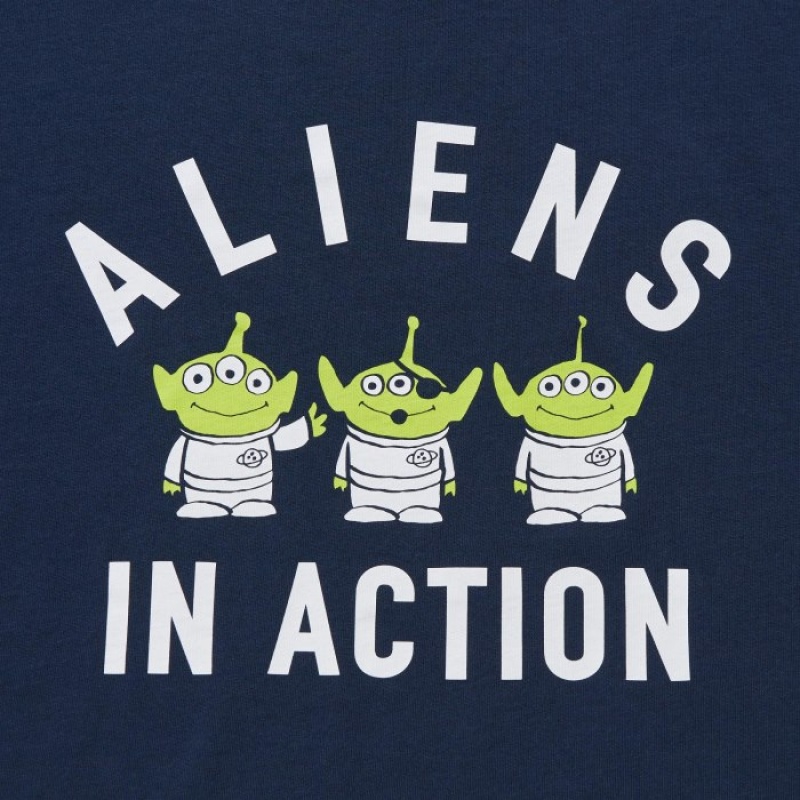 Women Uniqlo MAGIC FOR ALL FOREVER UT Short-Sleeve T Shirts Navy | 7091833