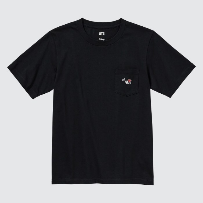 Women Uniqlo MAGIC FOR ALL FOREVER UT Short-Sleeve T Shirts Black | 3554562