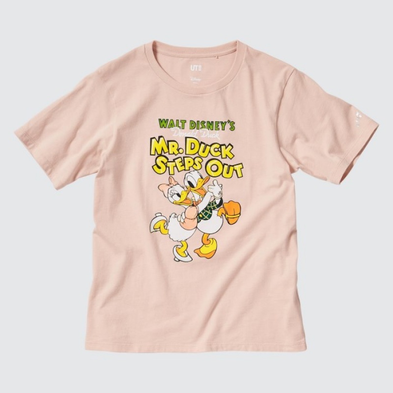 Women Uniqlo Magic For All Classics Short-Sleeve UT T Shirts Pink | 6936917