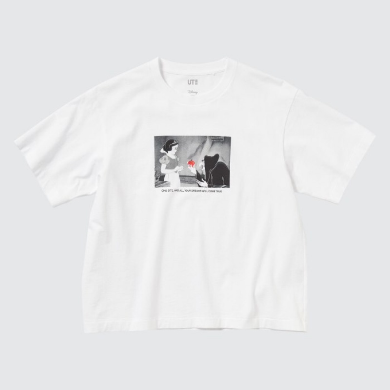 Women Uniqlo Magic For All Favorites UT Short-Sleeve T Shirts White | 2317209