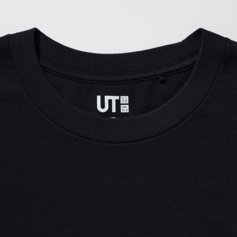 Women Uniqlo Marvel Art Collection by Mondo UT Short Sleeve T Shirts Black | 8629410