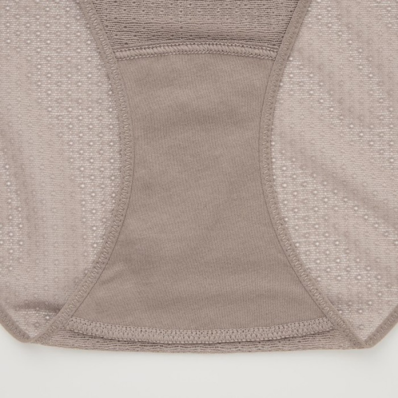 Women Uniqlo Mesh Regular Shorts Brown | 4570503