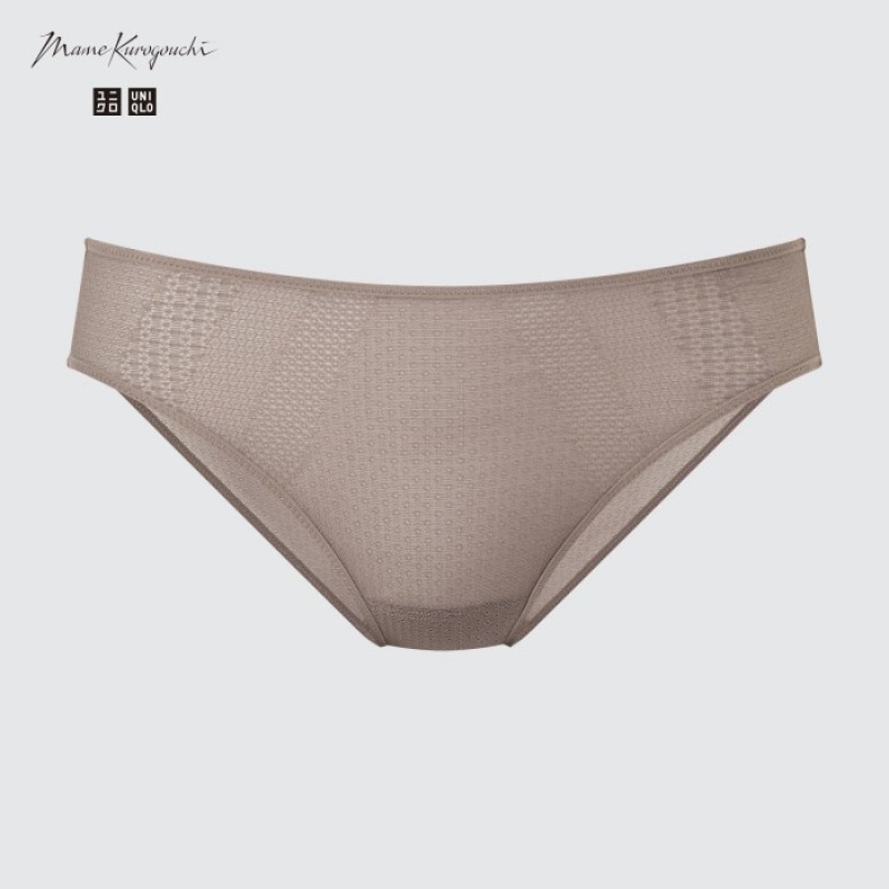 Women Uniqlo Mesh Regular Shorts Brown | 4570503