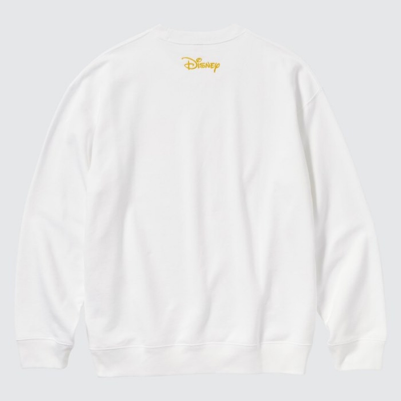 Women Uniqlo Mickey Shines Long-Sleeve Sweatshirts White | 4330802