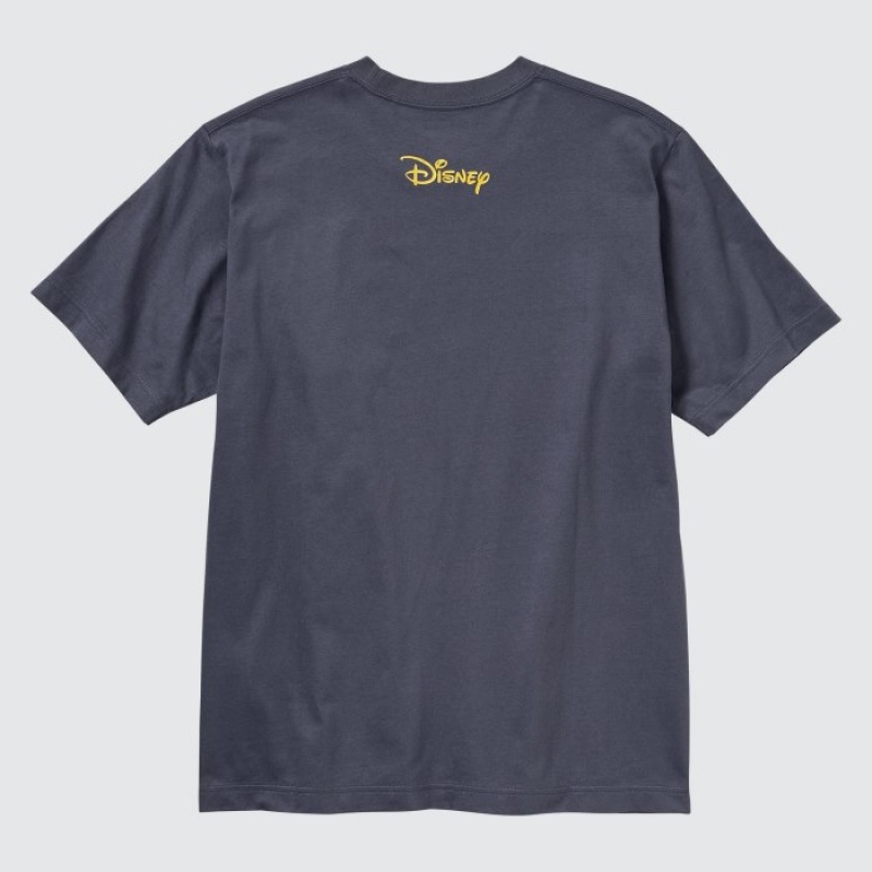 Women Uniqlo Mickey Shines UT Short-Sleeve T Shirts Grey | 5320986