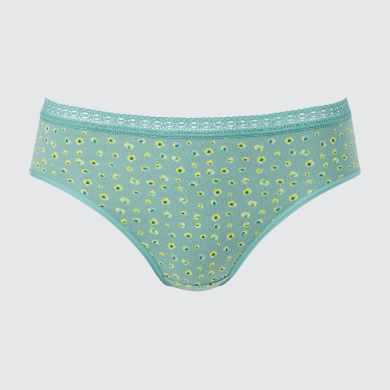 Women Uniqlo Mid-Rise Briefs Green | 4267135
