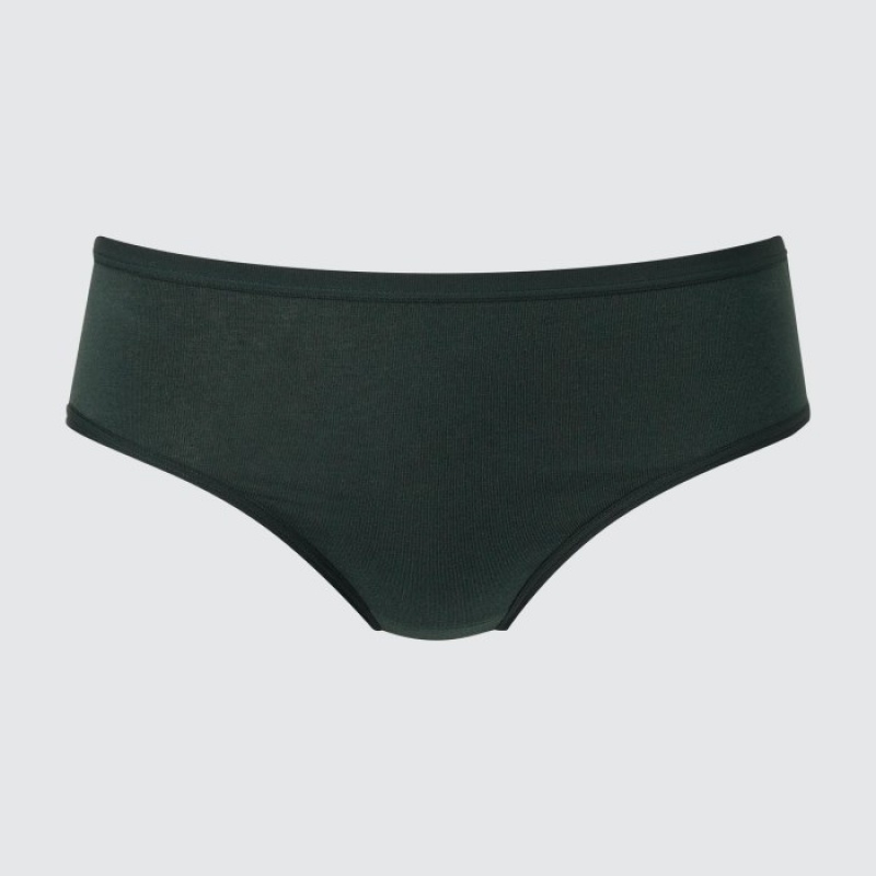 Women Uniqlo Mid-Rise Briefs Green | 5011855