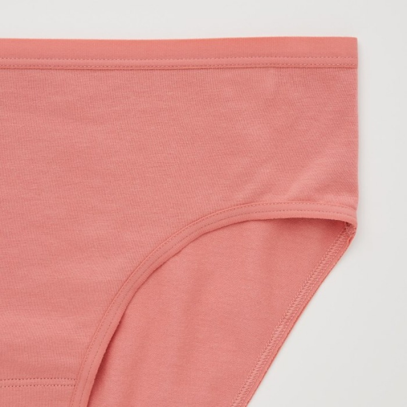 Women Uniqlo Mid-Rise Briefs Pink | 568861
