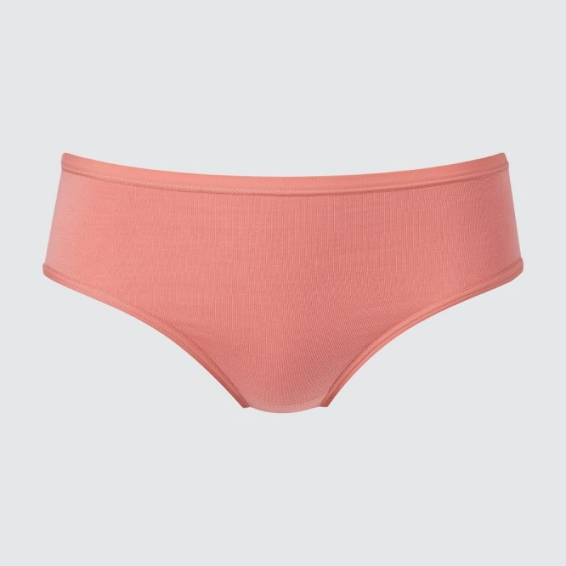 Women Uniqlo Mid-Rise Briefs Pink | 568861