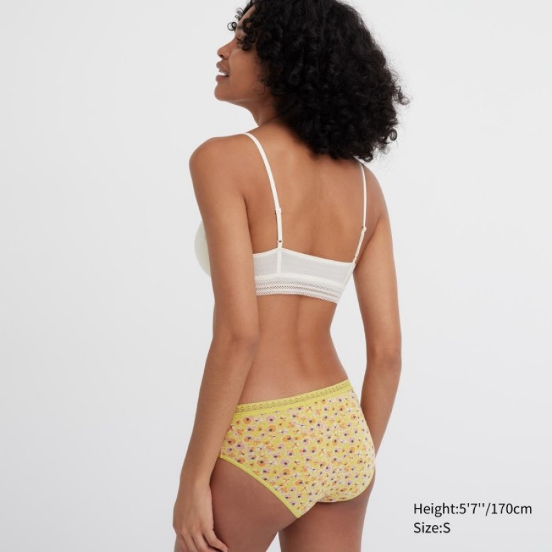 Women Uniqlo Mid-Rise Briefs Yellow | 9198899