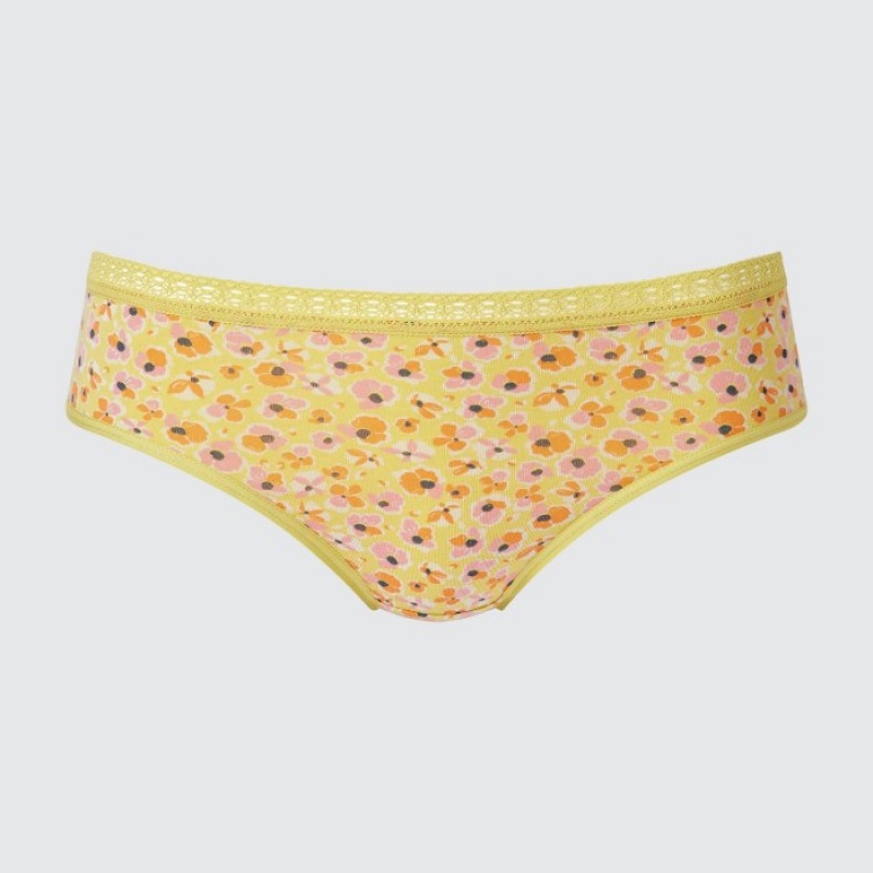 Women Uniqlo Mid-Rise Briefs Yellow | 9198899