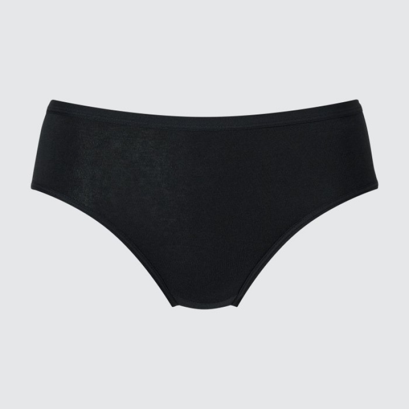 Women Uniqlo Mid Rise Basic Briefs Black | 7439596