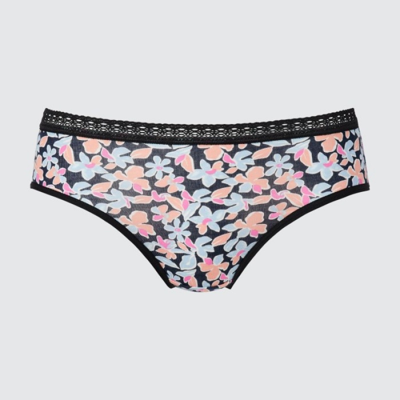 Women Uniqlo Mid Rise Briefs Black | 1971159