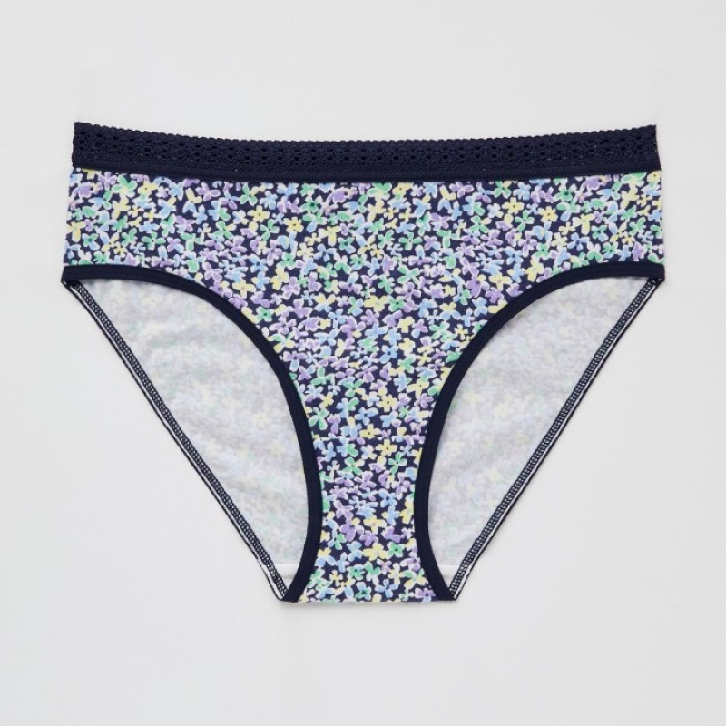 Women Uniqlo Mid Rise Briefs Navy | 6175458
