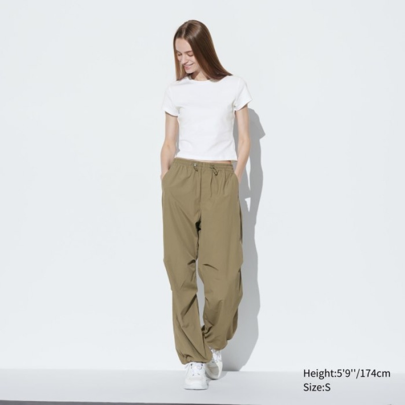 Women Uniqlo Mini Short Sleeve T Shirts Pink | 5251099