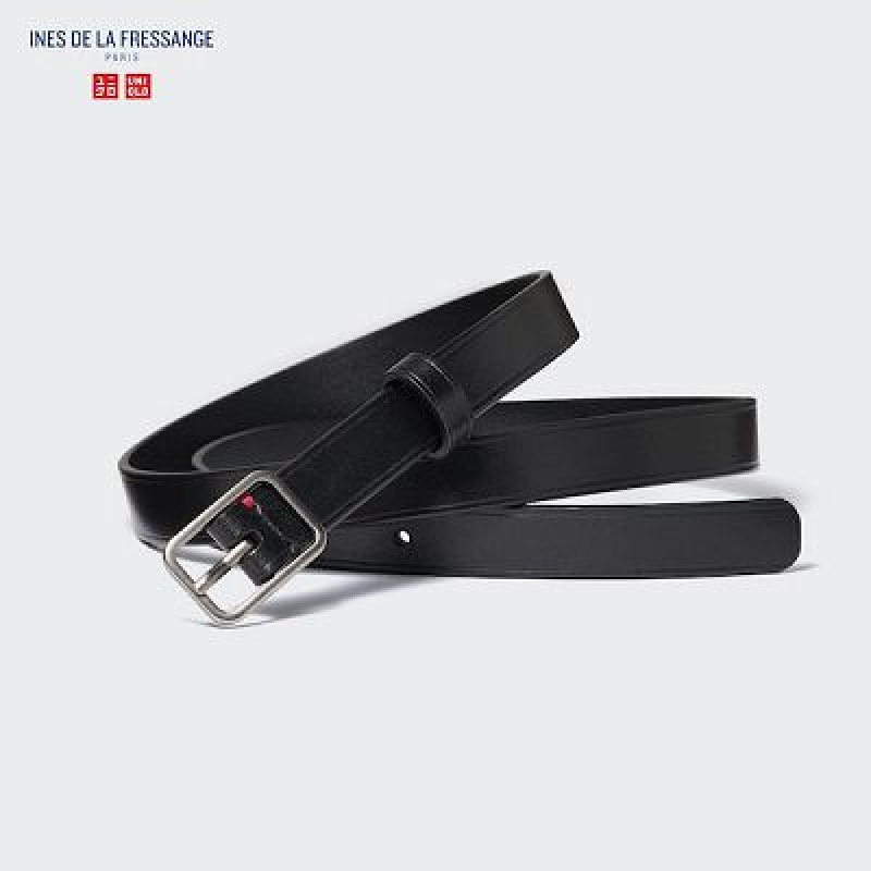 Women Uniqlo Narrow Belts Black | 9748950