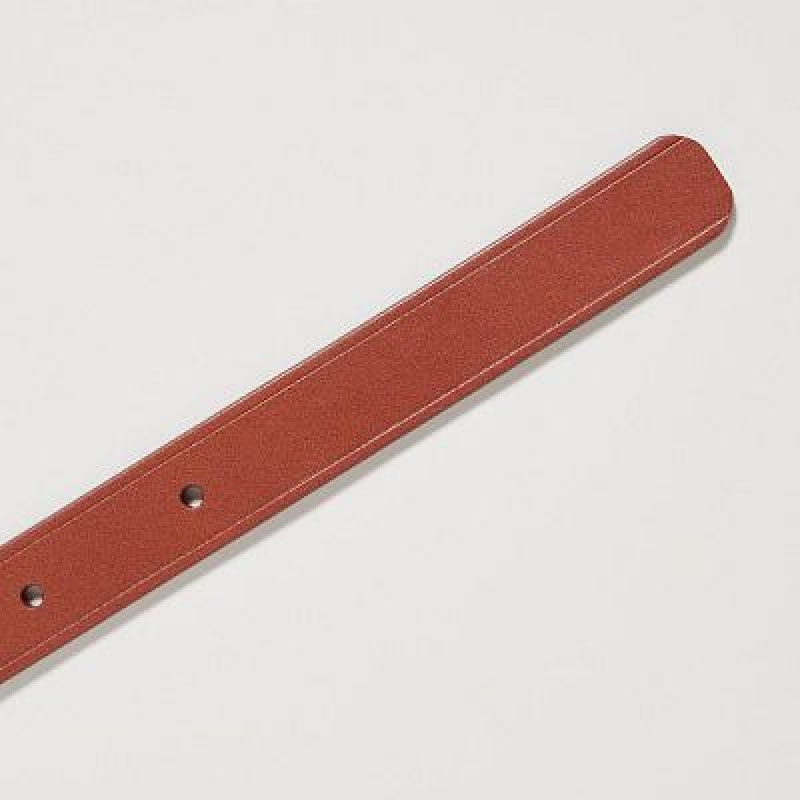 Women Uniqlo Narrow Belts Brown | 3515546