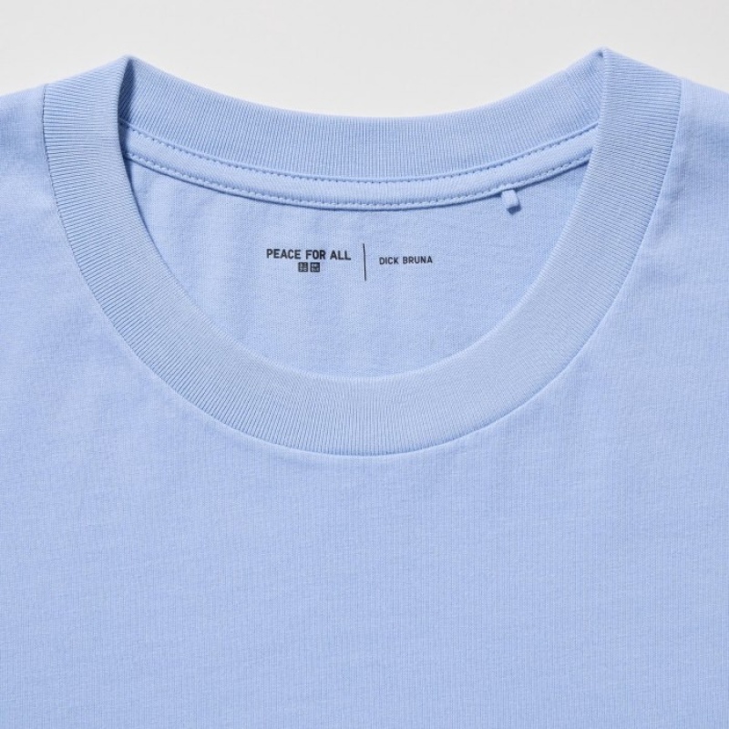 Women Uniqlo PEACE FOR ALL Short-Sleeve Graphic Dick Bruna T Shirts Blue | 4888623