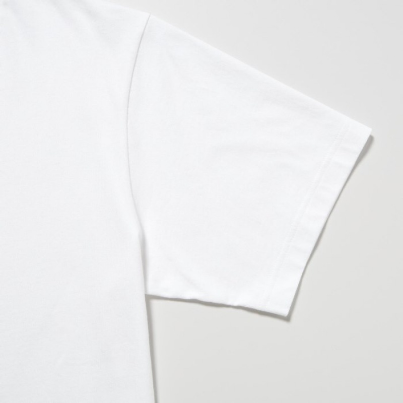 Women Uniqlo PEACE FOR ALL Short-Sleeve Graphic JW Anderson T Shirts White | 5599482