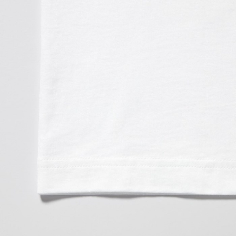 Women Uniqlo PEACE FOR ALL Short-Sleeve Graphic Roger Federer T Shirts White | 8537371