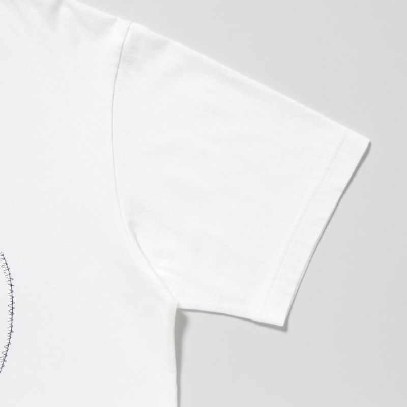 Women Uniqlo PEACE FOR ALL Short-Sleeve Graphic Kaws T Shirts White | 2467945