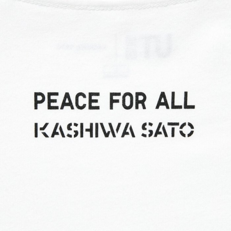 Women Uniqlo PEACE FOR ALL Short-Sleeve Graphic Kashiwa Sato T Shirts White | 7081175