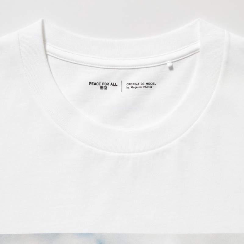 Women Uniqlo PEACE FOR ALL Short-Sleeve Graphic Magnum Photos T Shirts White | 4504337