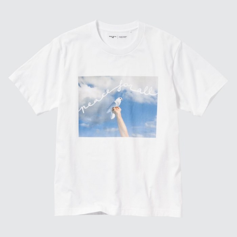 Women Uniqlo PEACE FOR ALL Short-Sleeve Graphic Magnum Photos T Shirts White | 4504337