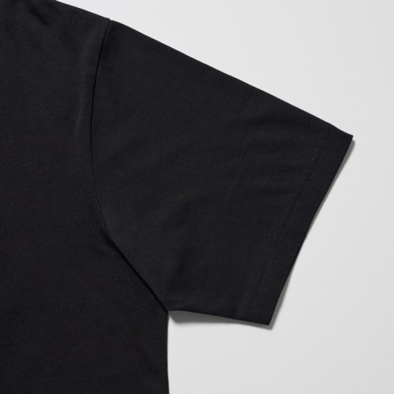 Women Uniqlo PEACE FOR ALL Short-Sleeve Graphic Akamai T Shirts Black | 6620910