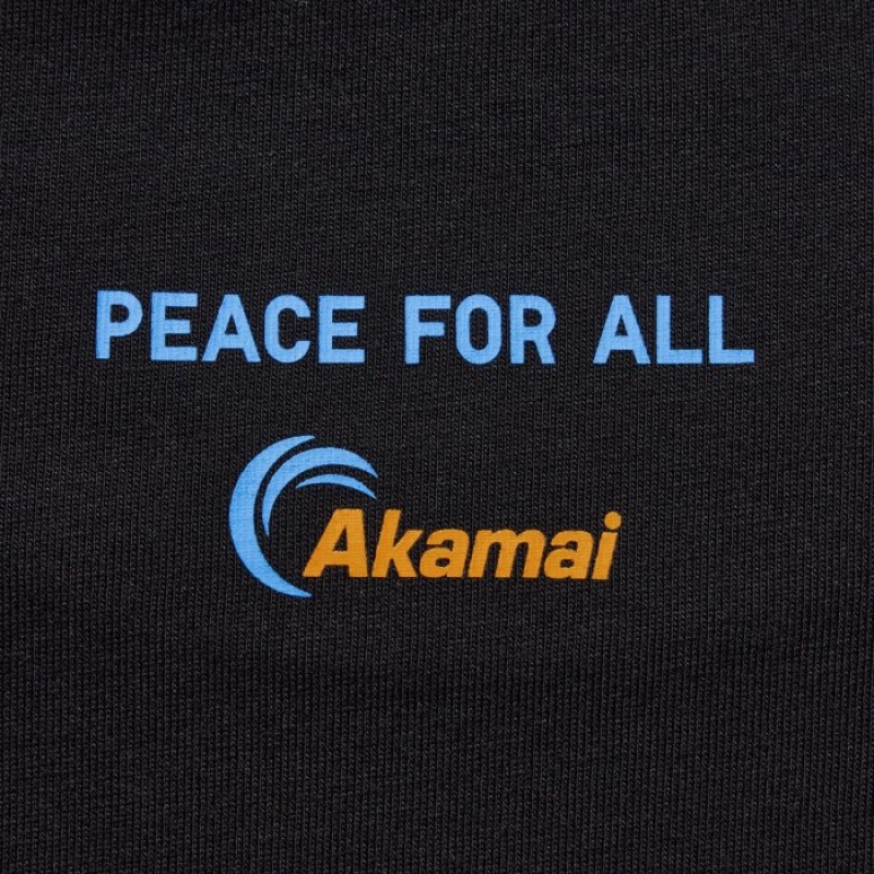 Women Uniqlo PEACE FOR ALL Short-Sleeve Graphic Akamai T Shirts Black | 6620910