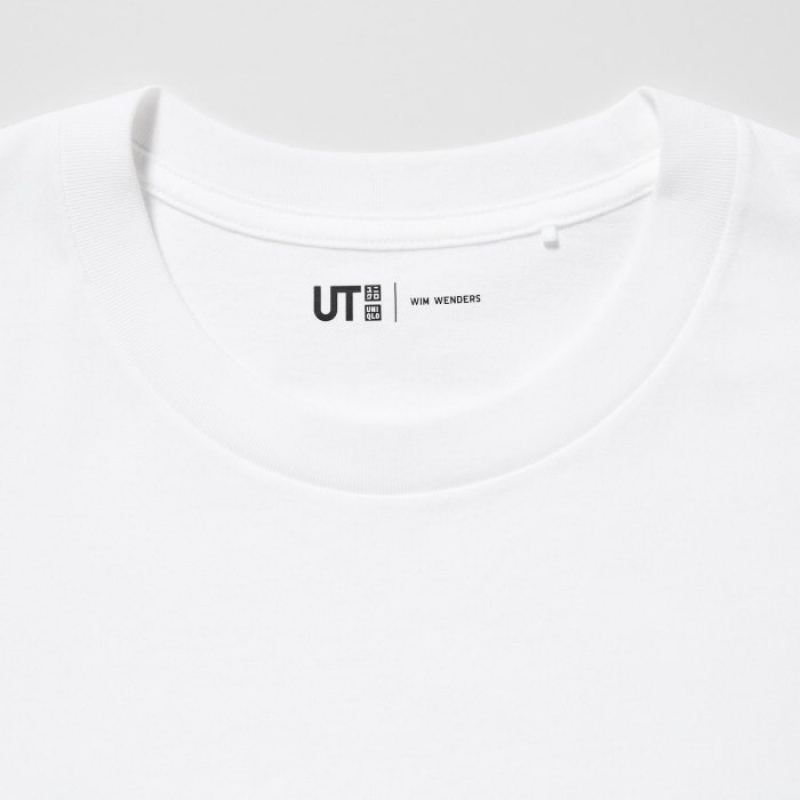 Women Uniqlo PEACE FOR ALL Short-Sleeve Graphic Wim Wenders T Shirts White | 1718539