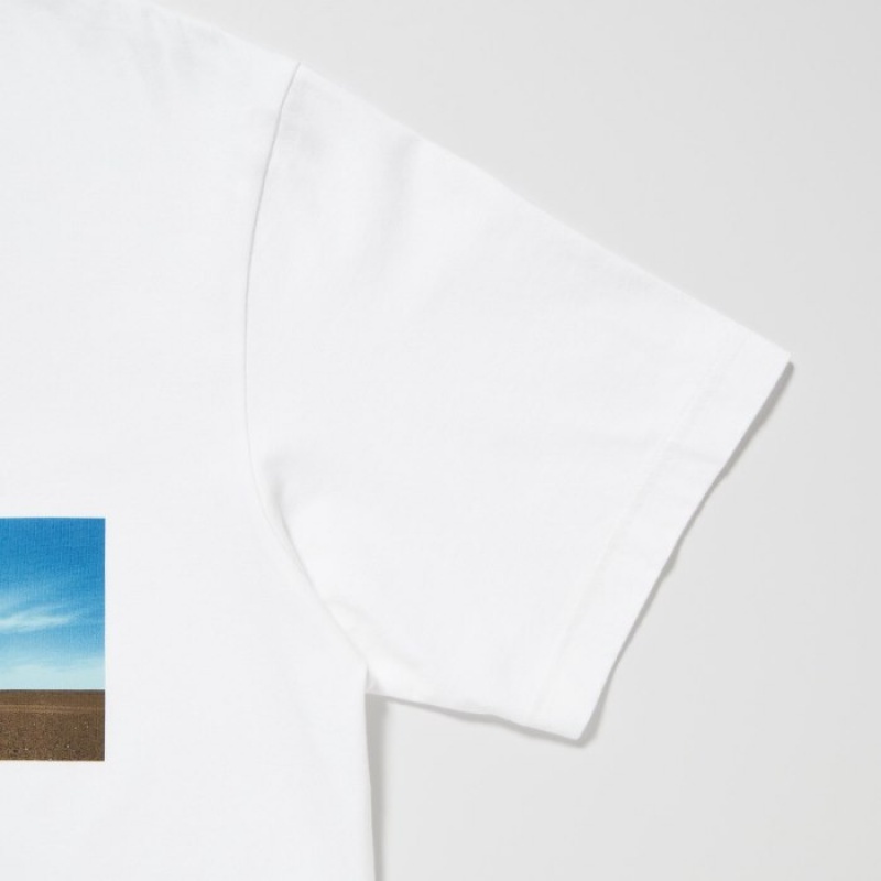 Women Uniqlo PEACE FOR ALL Short-Sleeve Graphic Wim Wenders T Shirts White | 1718539