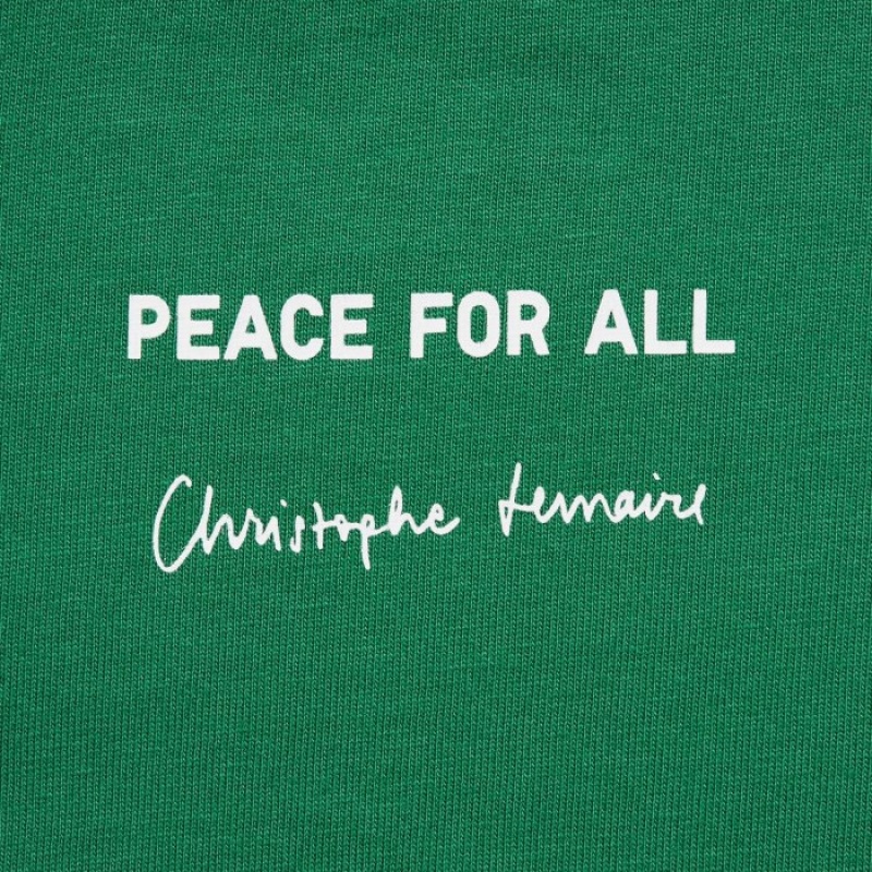 Women Uniqlo Peace For All Short-sleeve Graphic Christophe Lemaire T Shirts Green | 2761392