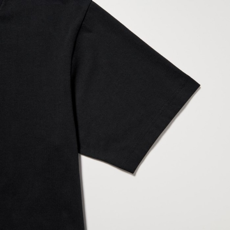 Women Uniqlo Peace For All Short-sleeve Graphic Rei Inamoto T Shirts Black | 6511387