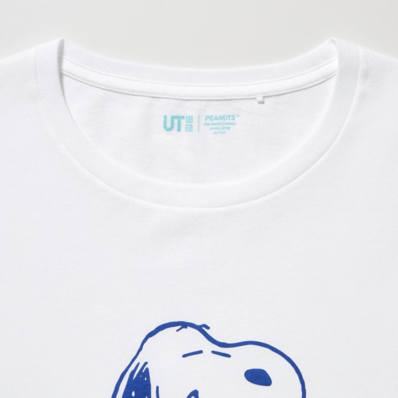 Women Uniqlo Peanuts Hawaii UT Short-Sleeve T Shirts White | 7936040
