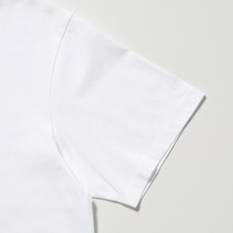 Women Uniqlo Peanuts Hawaii UT Short-Sleeve T Shirts White | 7936040