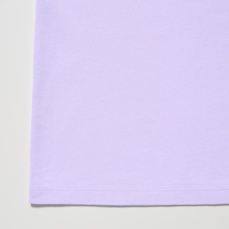 Women Uniqlo Peanuts Hawaii UT Short-Sleeve T Shirts Purple | 1624509