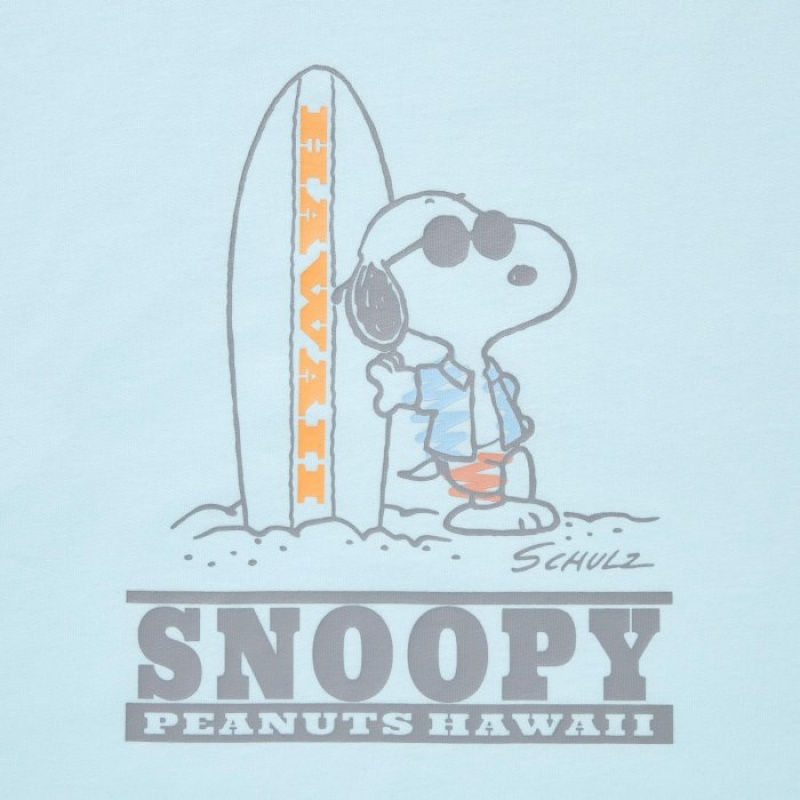 Women Uniqlo Peanuts Hawaii UT Short-Sleeve T Shirts Green | 1078345