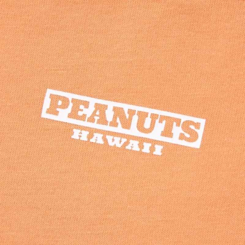 Women Uniqlo Peanuts Hawaii UT Short Sleeve T Shirts Orange | 2237235