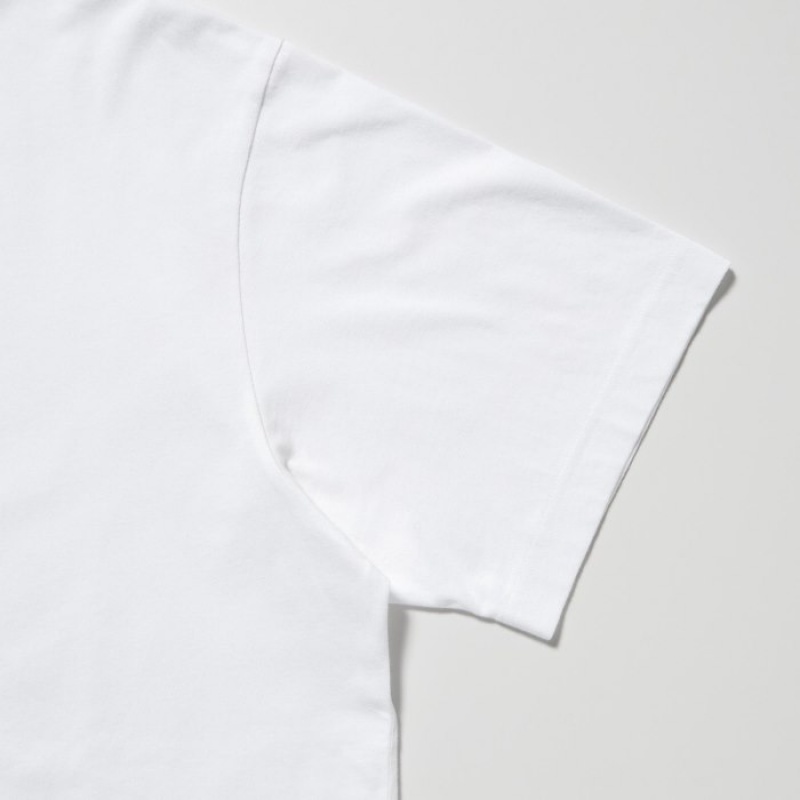Women Uniqlo Peanuts Hawaii UT Short Sleeve T Shirts White | 2699426