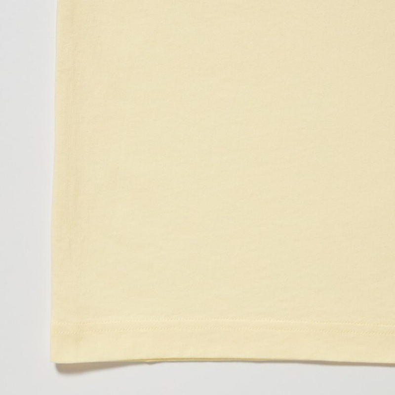 Women Uniqlo Peanuts Hawaii UT Short Sleeve T Shirts Yellow | 2114148