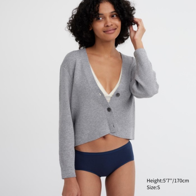 Women Uniqlo Plain Hip Huggers Briefs White | 6001664