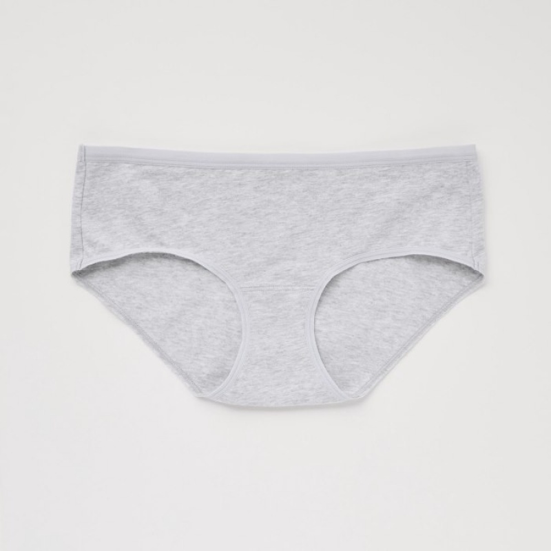 Women Uniqlo Plain Hip Huggers Briefs White | 6001664