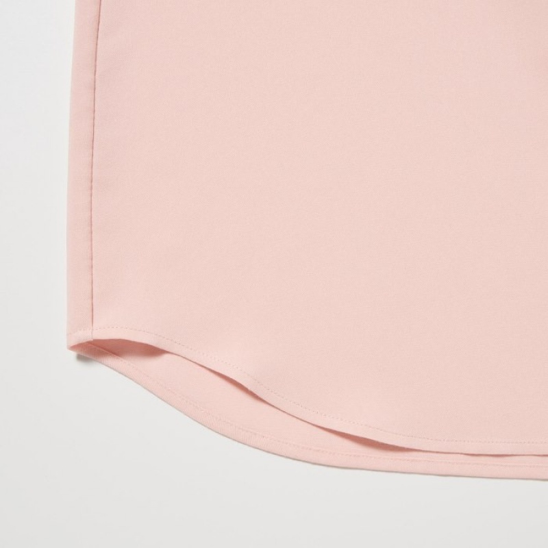 Women Uniqlo Rayon Long-Sleeve Blouse White | 5342367