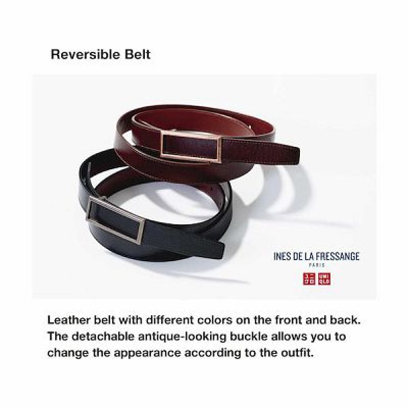 Women Uniqlo Reversible Belts Black | 472594