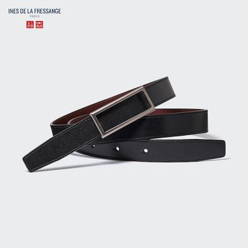 Women Uniqlo Reversible Belts Black | 472594
