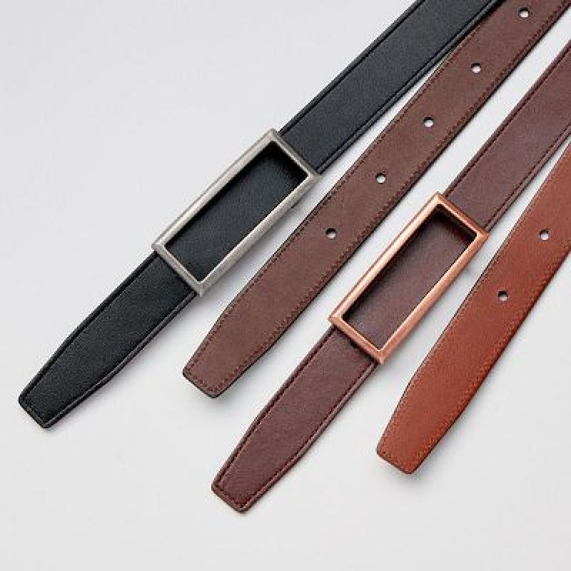 Women Uniqlo Reversible Belts Brown | 2131516